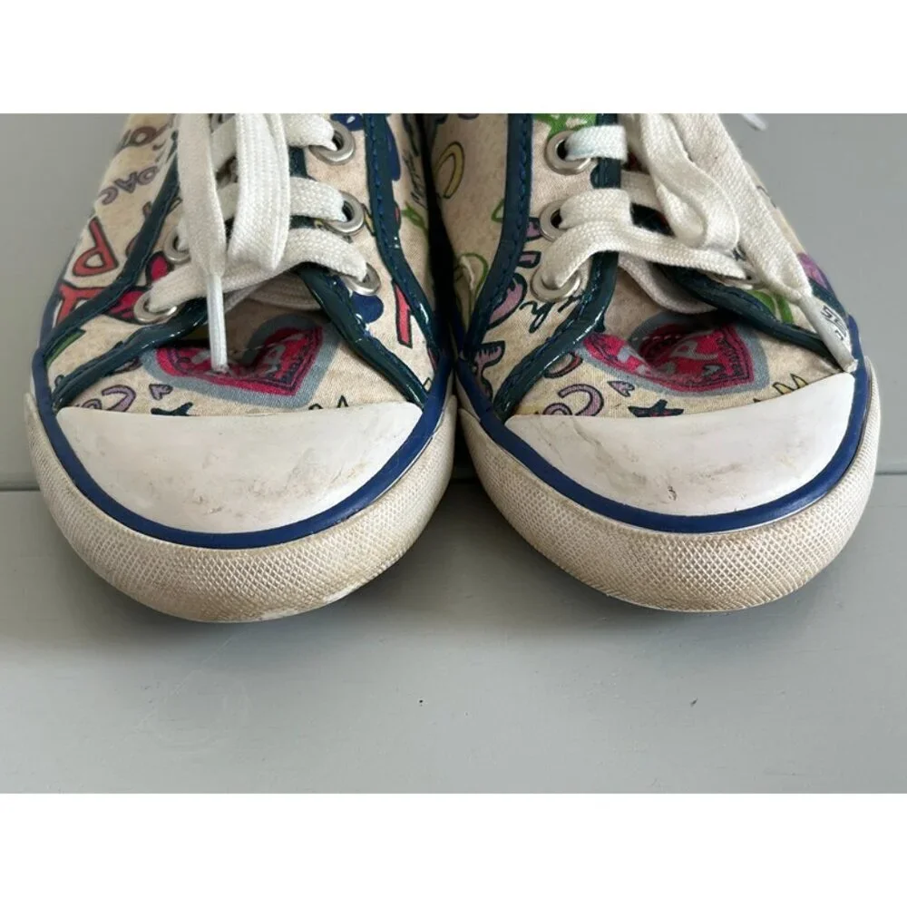 Coach Leatherware‎ Womens Multicolor Poppy Barrett Lace-Up Sneakers Size 5.5B